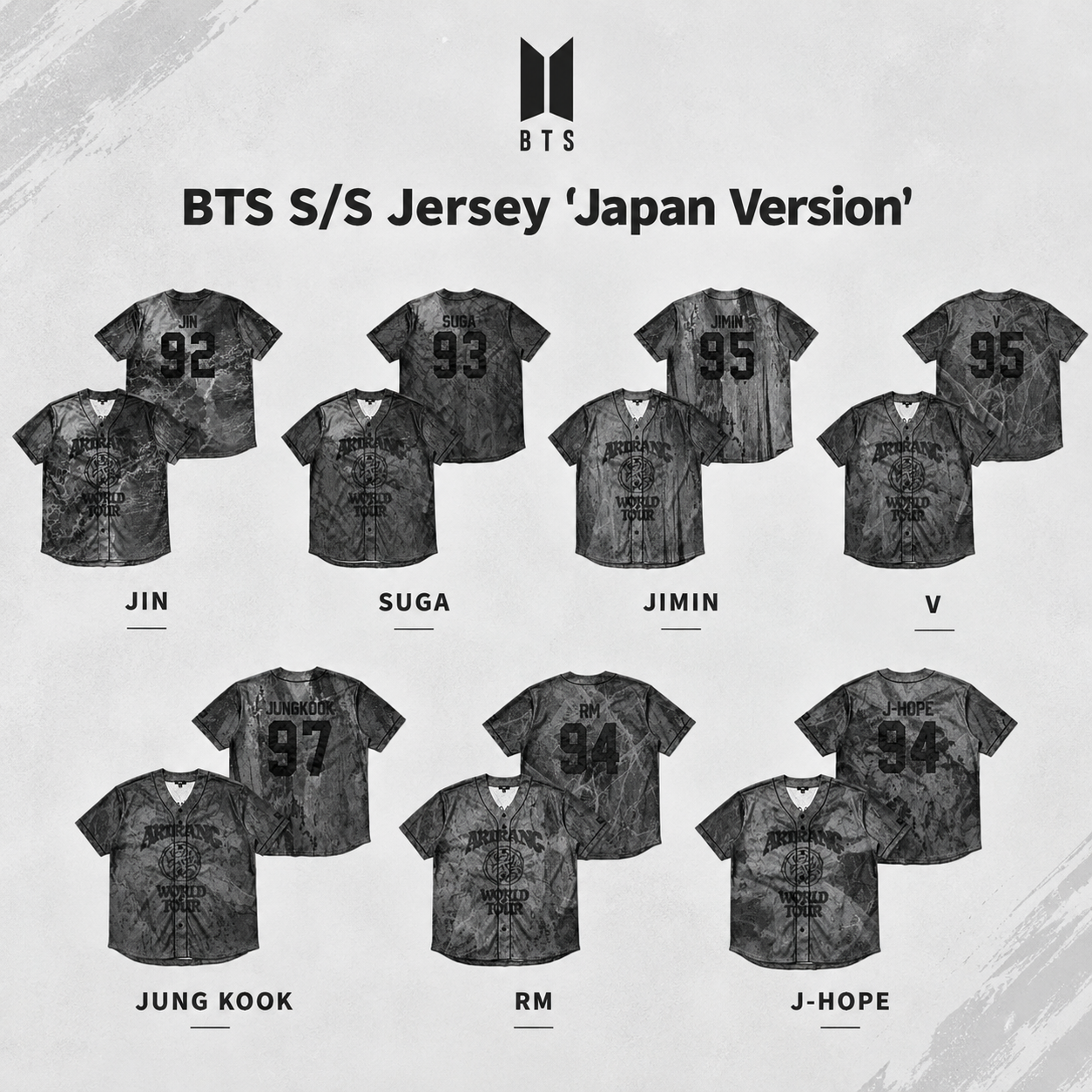 BTS S/S Jersey ‘Japan Version’ product image 1