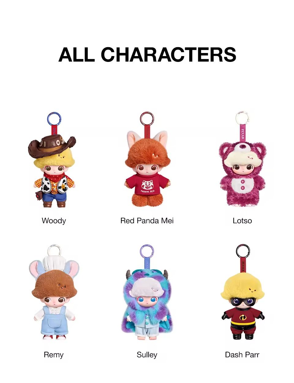 DIMOO x PIXAR SERIES PLUSH PENDANT