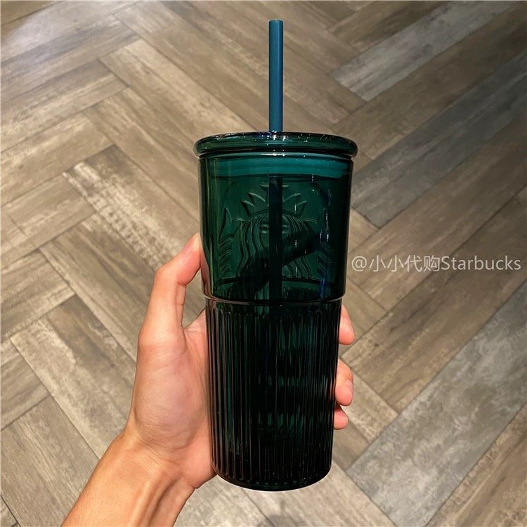 Starbucks 2023 Classic Dark Green Siren Glass Straw Tumbler product image 1