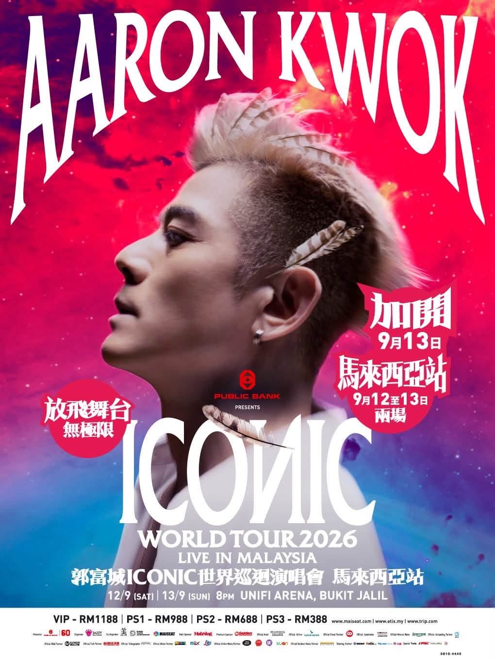 Aaron Kwok 郭富城 ICONIC World Tour 2026 In KL 🇲🇾