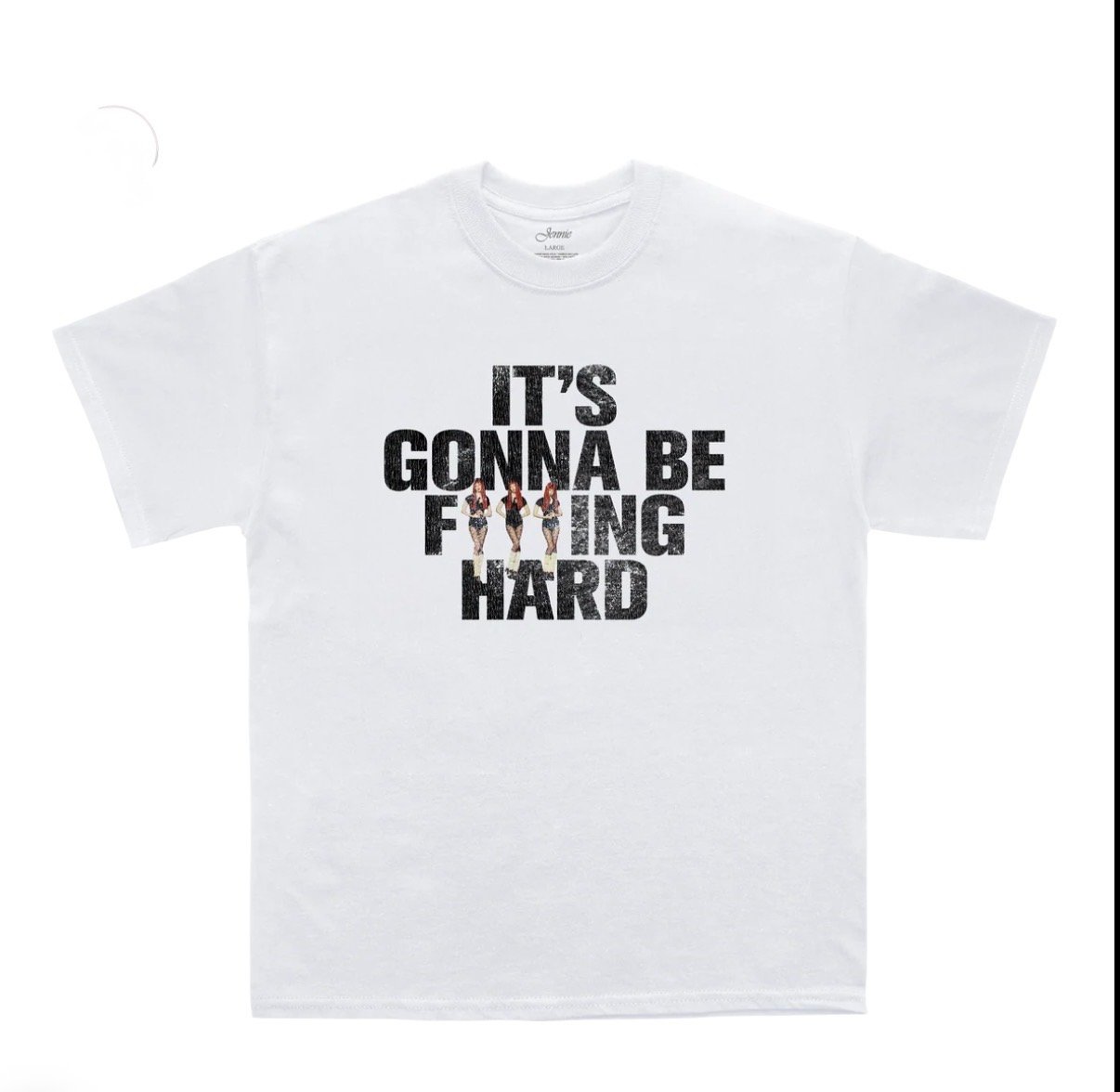Like JENNIE Statement Tee Black