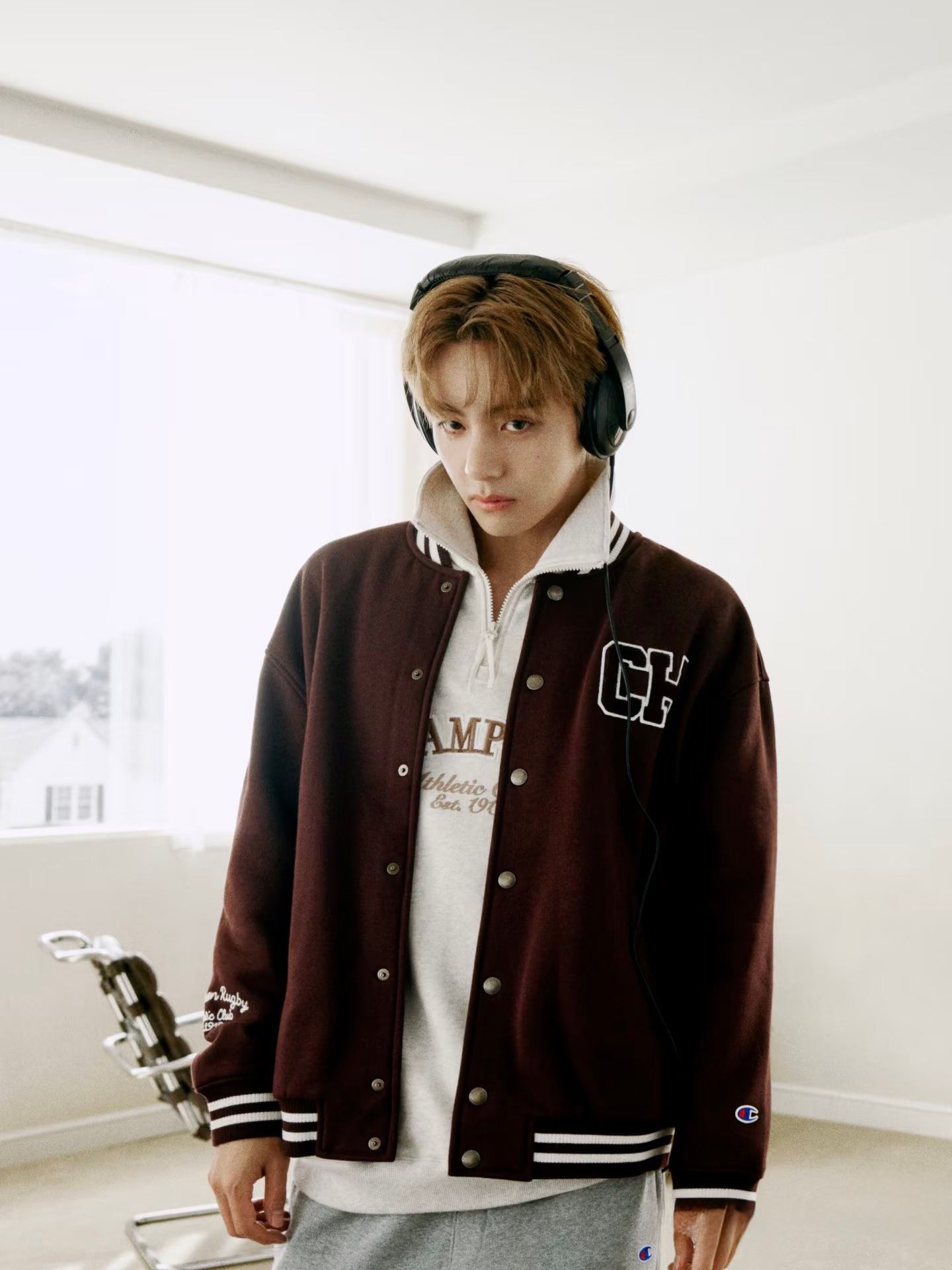 Champion x BTS V-Inspired Baseball Jacket